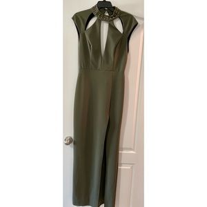ABS by Allen Schwartz cutout olive dress